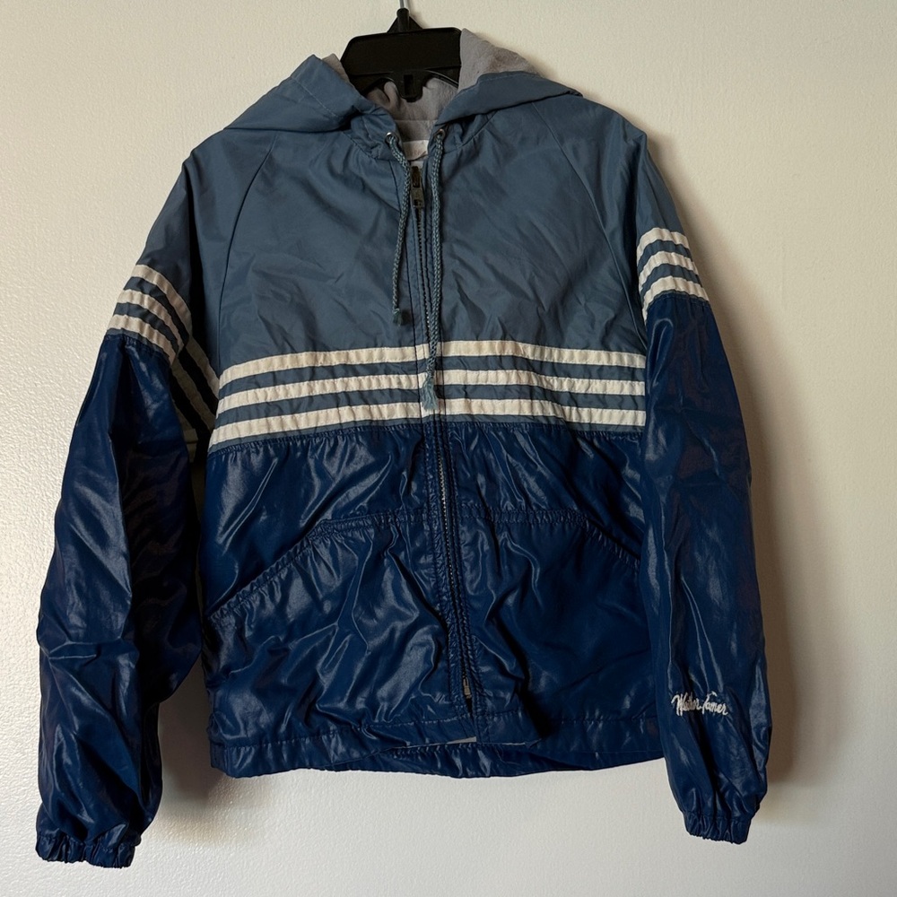 Kids Vintage (80s) Blue Windbreaker Jacket